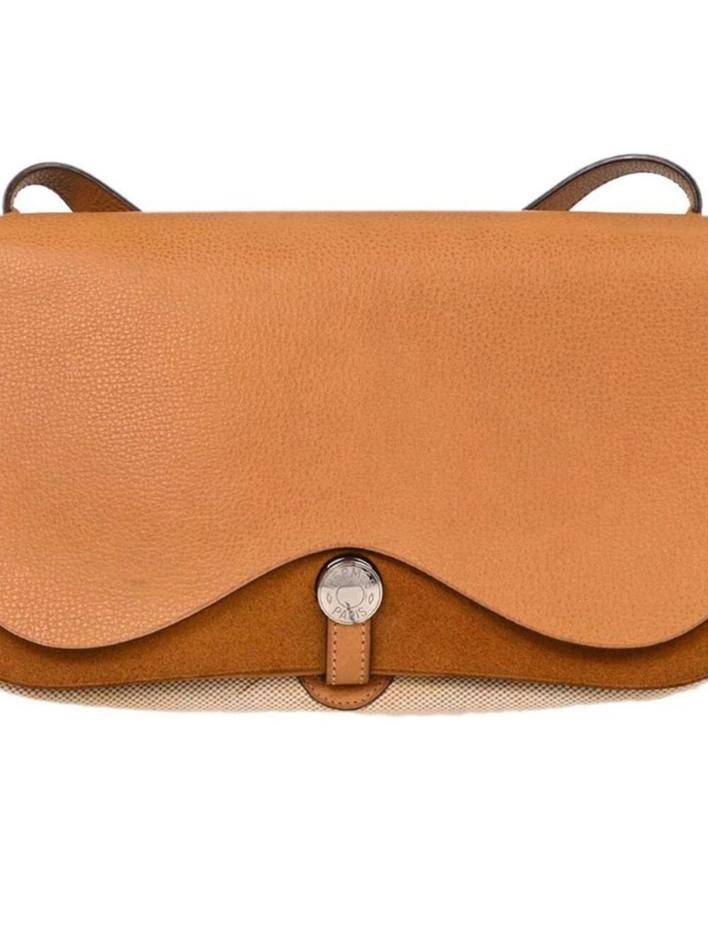 Hermes Natural Toile H Vache Liegee Sac Colorado MM Shoulder Bag J□I 196826